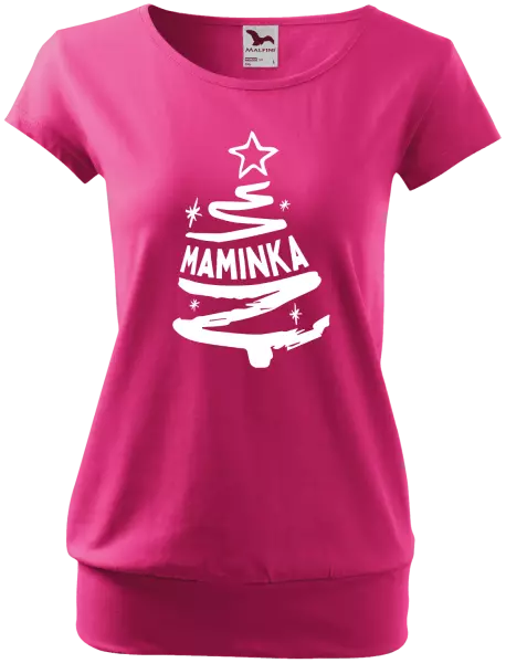 Dámské vánoční tričko Stromeček maminka