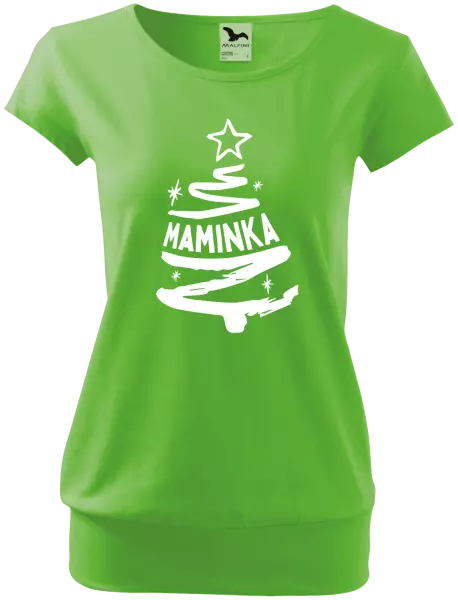 Dámské vánoční tričko Stromeček maminka