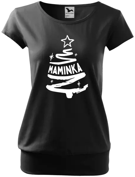 Dámské vánoční tričko Stromeček maminka