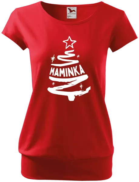 Dámské vánoční tričko Stromeček maminka