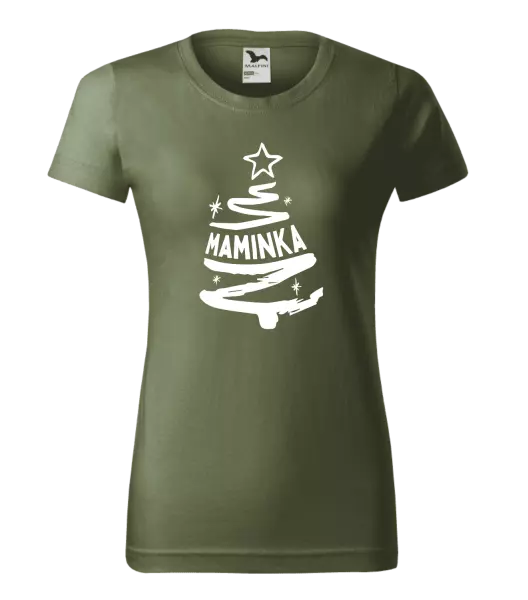 Dámské vánoční tričko Stromeček maminka
