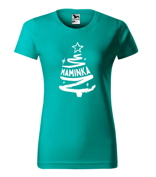 Dámské vánoční tričko Stromeček maminka