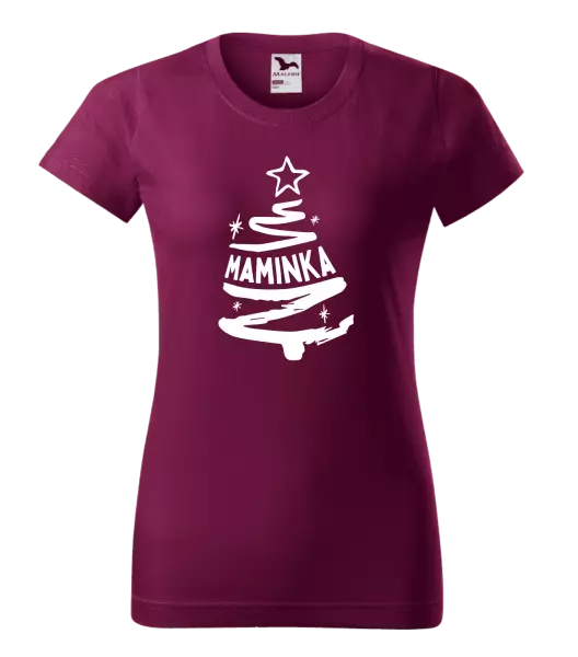 Dámské vánoční tričko Stromeček maminka