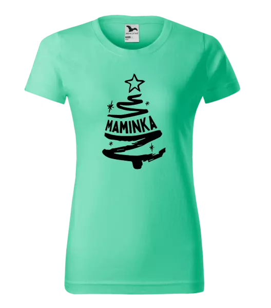 Dámské vánoční tričko Stromeček maminka