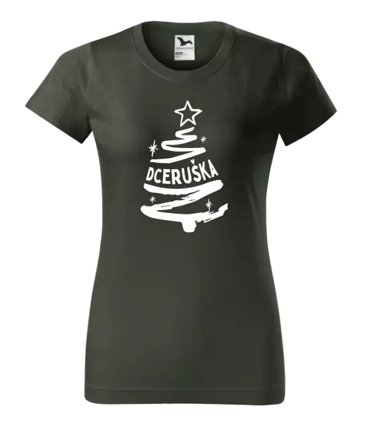Dámské vánoční tričko Stromeček dceruška