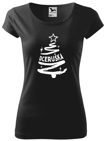 Dámské vánoční tričko Stromeček dceruška