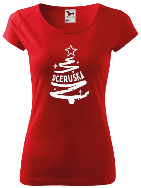 Dámské vánoční tričko Stromeček dceruška