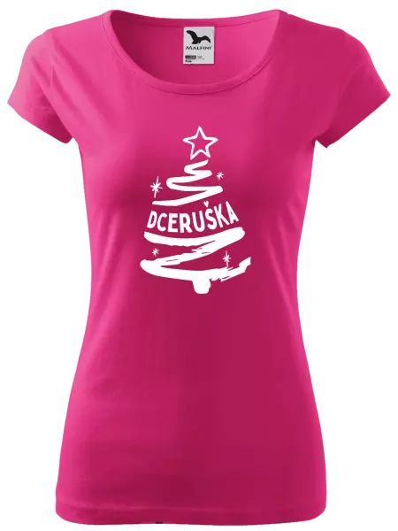 Dámské vánoční tričko Stromeček dceruška