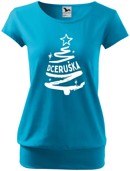 Dámské vánoční tričko Stromeček dceruška