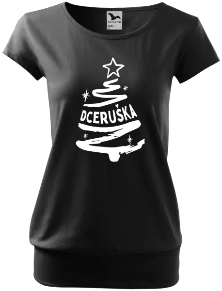 Dámské vánoční tričko Stromeček dceruška
