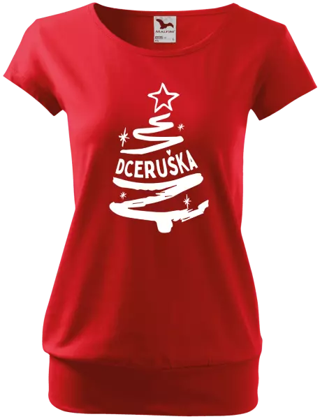 Dámské vánoční tričko Stromeček dceruška