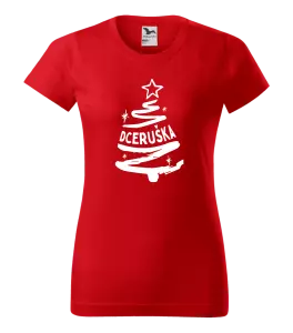 Dámské vánoční tričko Stromeček dceruška