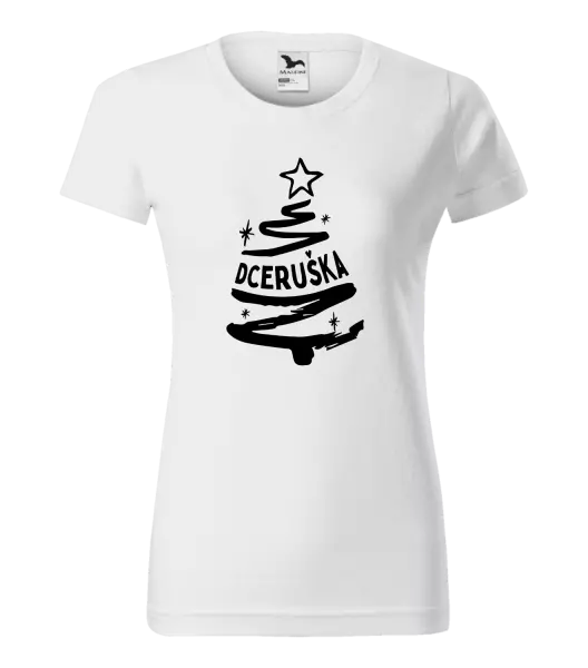 Dámské vánoční tričko Stromeček dceruška