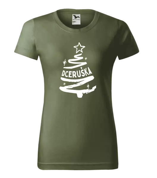 Dámské vánoční tričko Stromeček dceruška