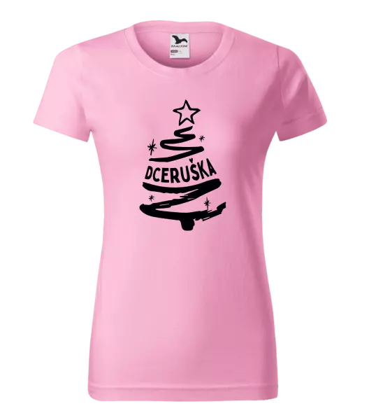 Dámské vánoční tričko Stromeček dceruška