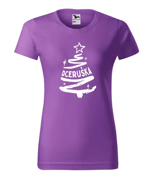 Dámské vánoční tričko Stromeček dceruška