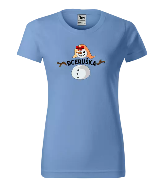 Dámské vánoční tričko Sněhulák dceruška