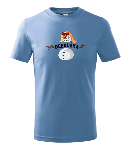 Dětské vánoční tričko Sněhulák dceruška