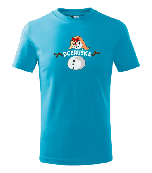 Dětské vánoční tričko Sněhulák dceruška