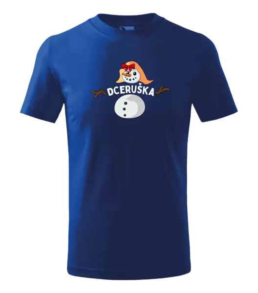 Dětské vánoční tričko Sněhulák dceruška