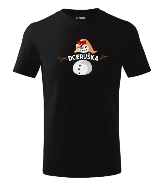 Dětské vánoční tričko Sněhulák dceruška