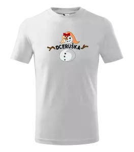 Dětské vánoční tričko Sněhulák dceruška
