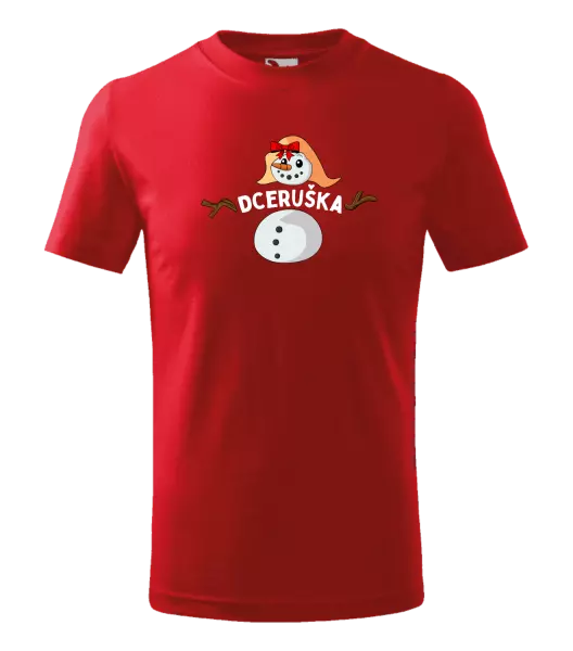 Dětské vánoční tričko Sněhulák dceruška