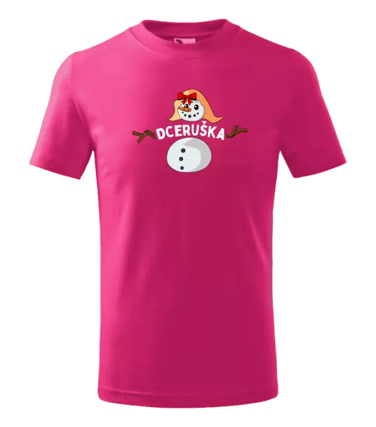 Dětské vánoční tričko Sněhulák dceruška