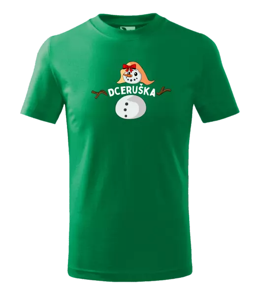 Dětské vánoční tričko Sněhulák dceruška