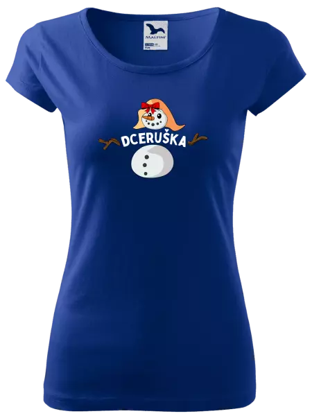 Dámské vánoční tričko Sněhulák dceruška