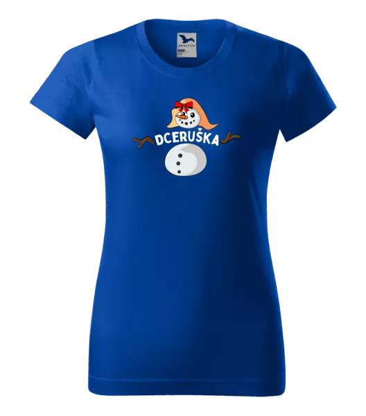 Dámské vánoční tričko Sněhulák dceruška