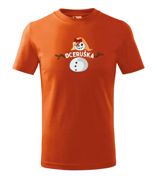 Dětské vánoční tričko Sněhulák dceruška