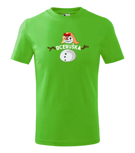 Dětské vánoční tričko Sněhulák dceruška
