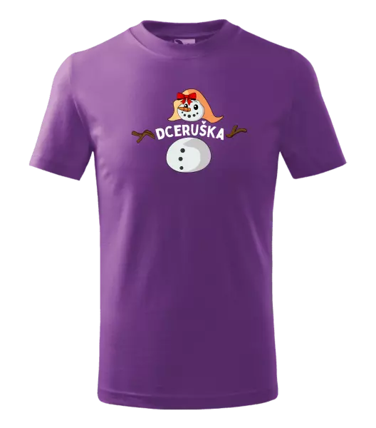 Dětské vánoční tričko Sněhulák dceruška