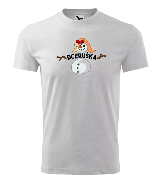 Dětské vánoční tričko Sněhulák dceruška