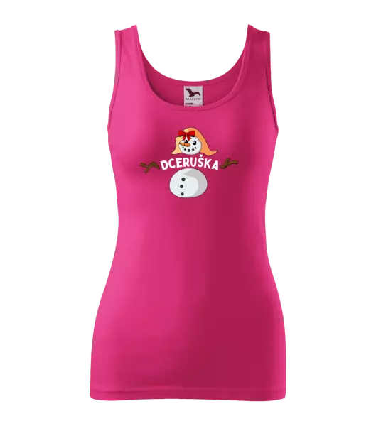 Dámské vánoční tílko Sněhulák dceruška