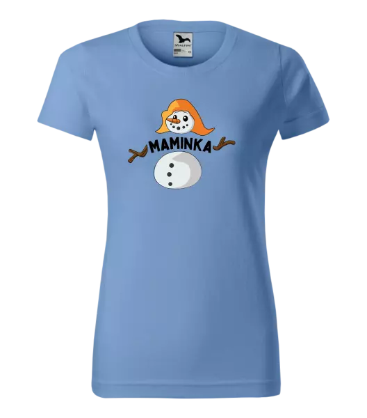 Dámské vánoční tričko Sněhulák maminka