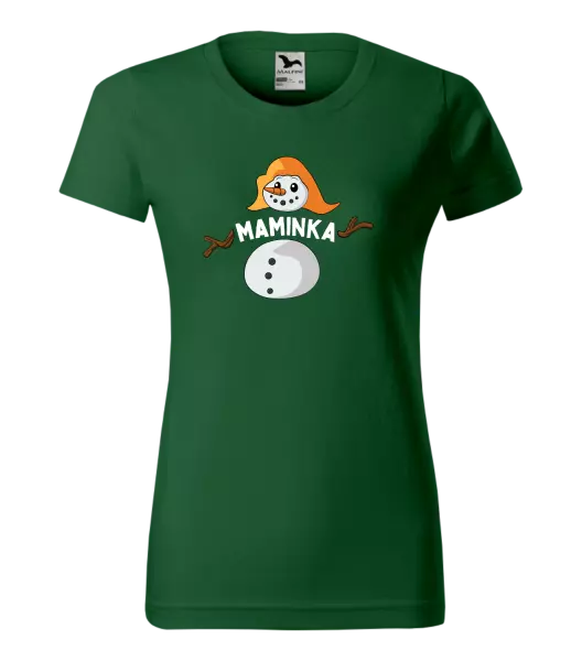 Dámské vánoční tričko Sněhulák maminka