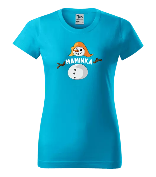 Dámské vánoční tričko Sněhulák maminka