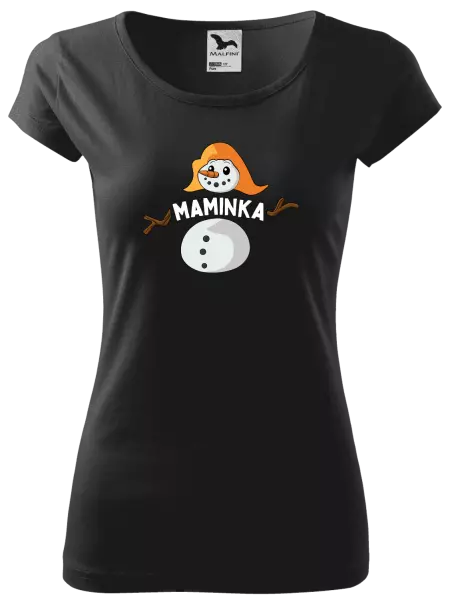 Dámské vánoční tričko Sněhulák maminka