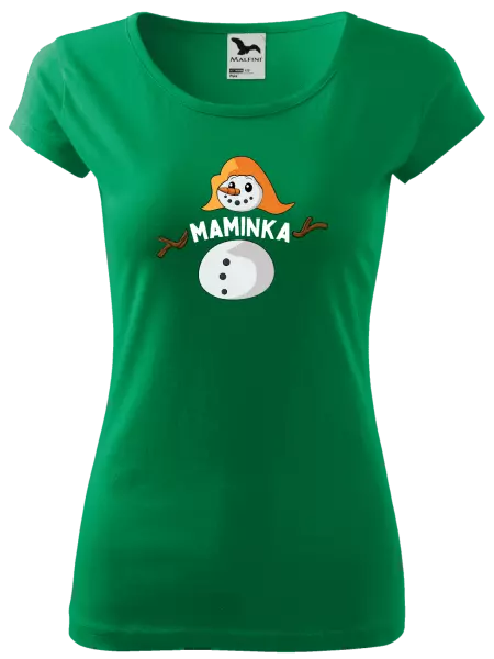 Dámské vánoční tričko Sněhulák maminka