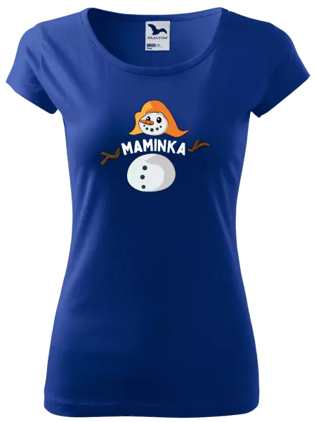 Dámské vánoční tričko Sněhulák maminka