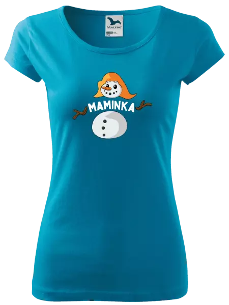 Dámské vánoční tričko Sněhulák maminka