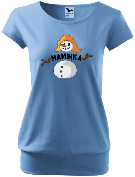 Dámské vánoční tričko Sněhulák maminka