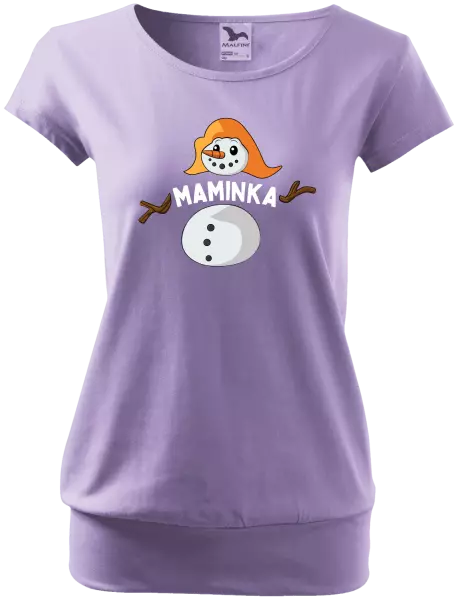 Dámské vánoční tričko Sněhulák maminka