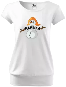 Dámské vánoční tričko Sněhulák maminka