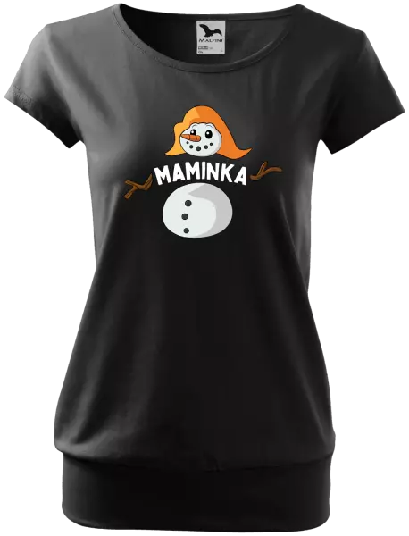 Dámské vánoční tričko Sněhulák maminka