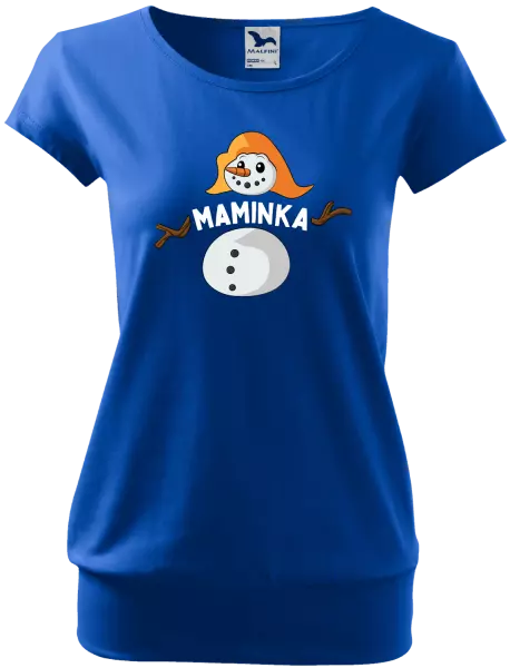 Dámské vánoční tričko Sněhulák maminka