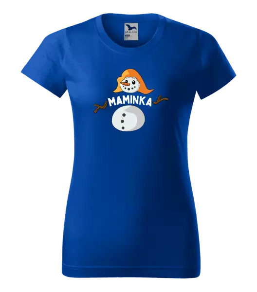 Dámské vánoční tričko Sněhulák maminka