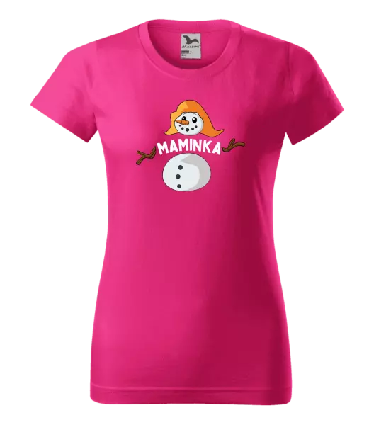 Dámské vánoční tričko Sněhulák maminka
